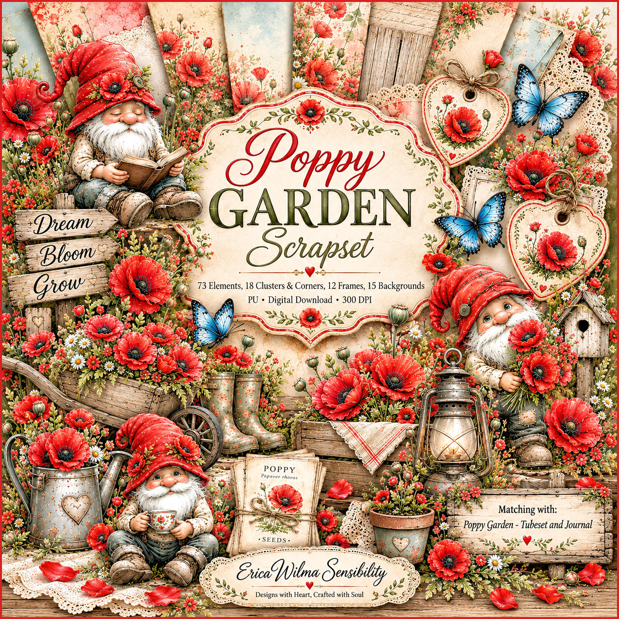 (image for) EW AI Poppy Garden - Scrapset 2026